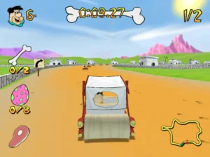The Flintstones Bedrock Racing-ptbr-ps2 (1)